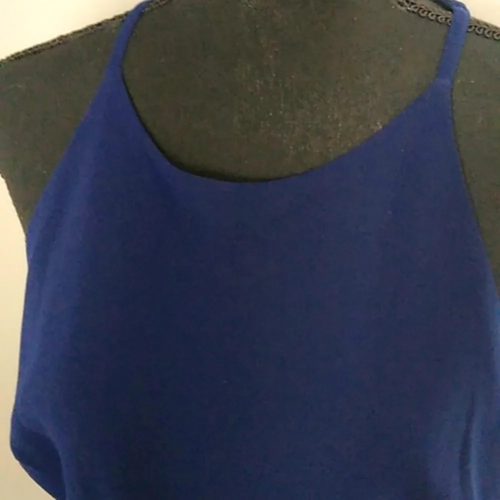 Calvin Klein Womens Maxi Dress Navy Blue Sleeveless Halter size 12 New With Tags - Picture 10 of 15